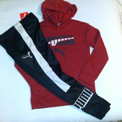 Puma Boys Youth 2pc Hooded Jogger Set- Large 