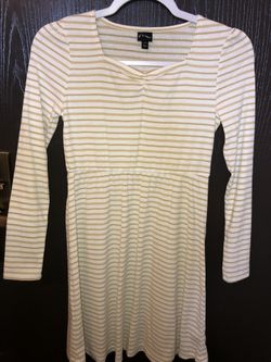 ART CLASS | L (10/12) | TAUPE & GOLD DRESS