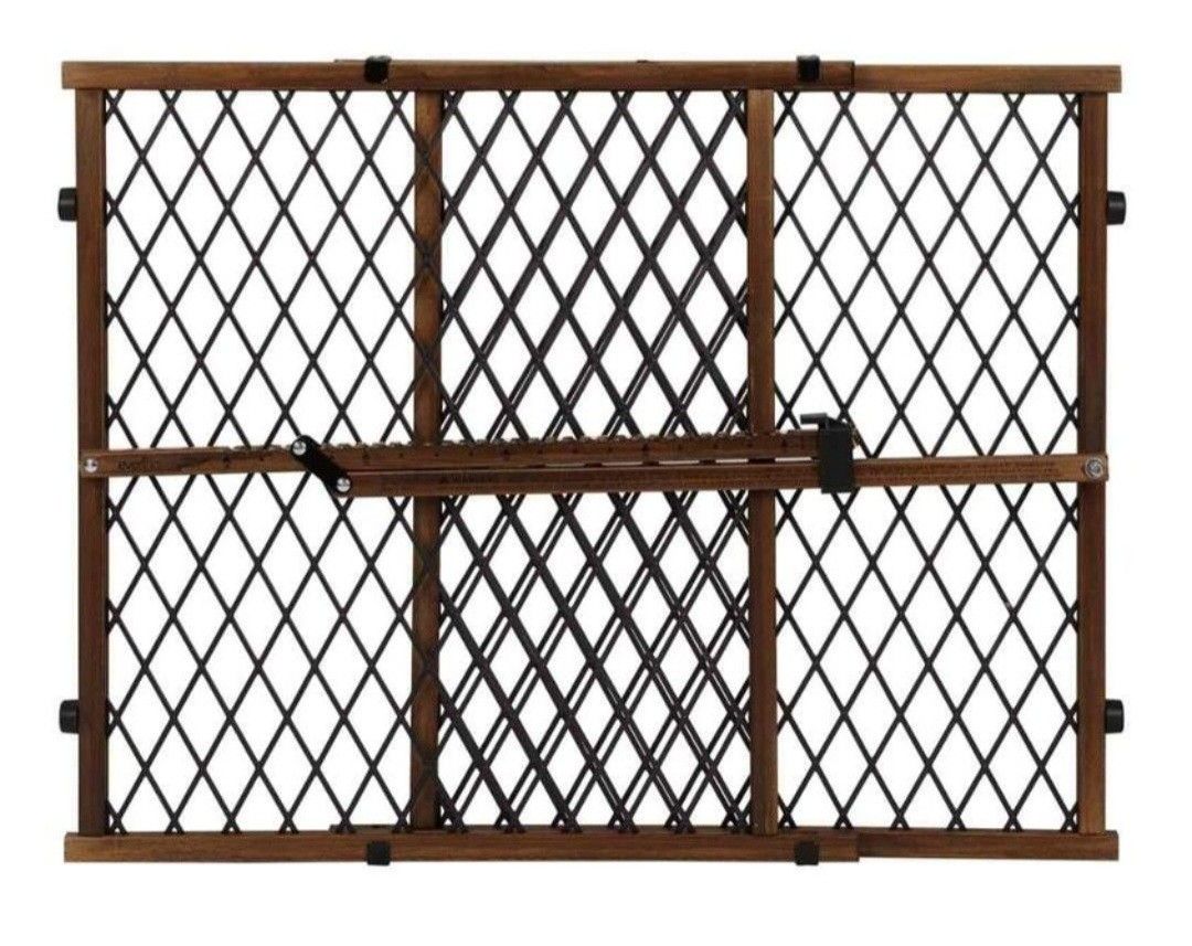 New Evenflo Position & Lock Baby & Dog Pet Gate, Pressure-Mounted, Farmhouse Collection