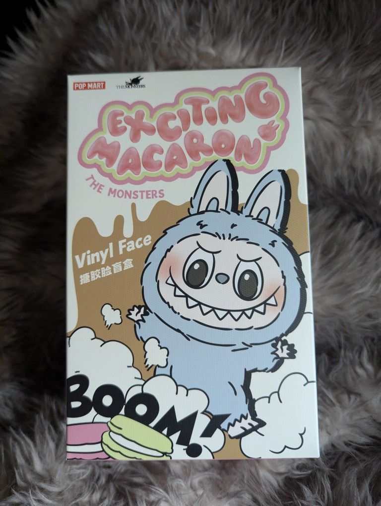 PopMart- Exciting Macaron Labubu (Confirmed Sesame Bean) Sealed Box