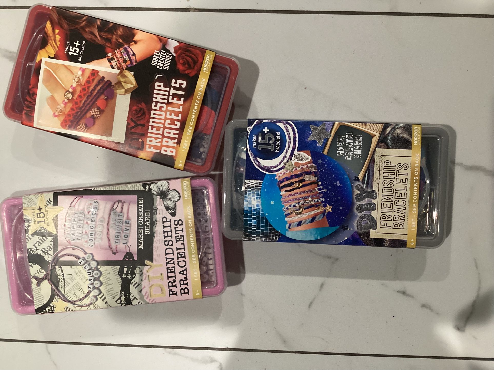3 DIY Friendship Bracelet Kit Makes 15+ Bracelets Horizon Group