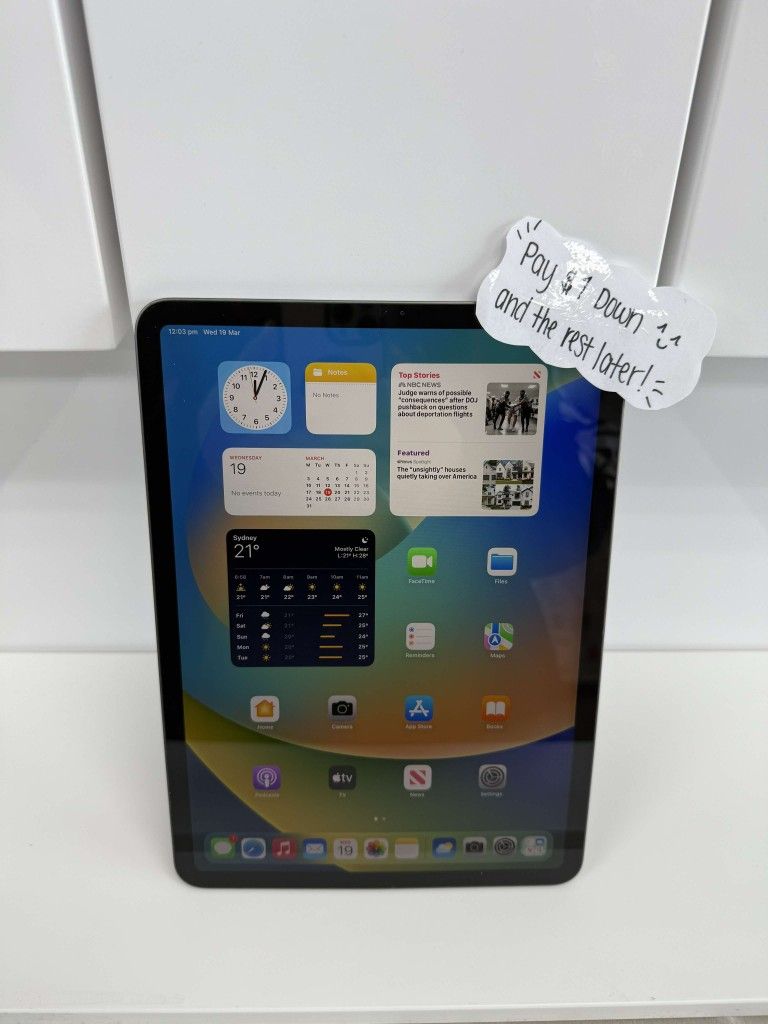 Apple IPad Pro 11" 3rd Generation Tablet - Pay $1 To Take It Home Today and pay the rest later.