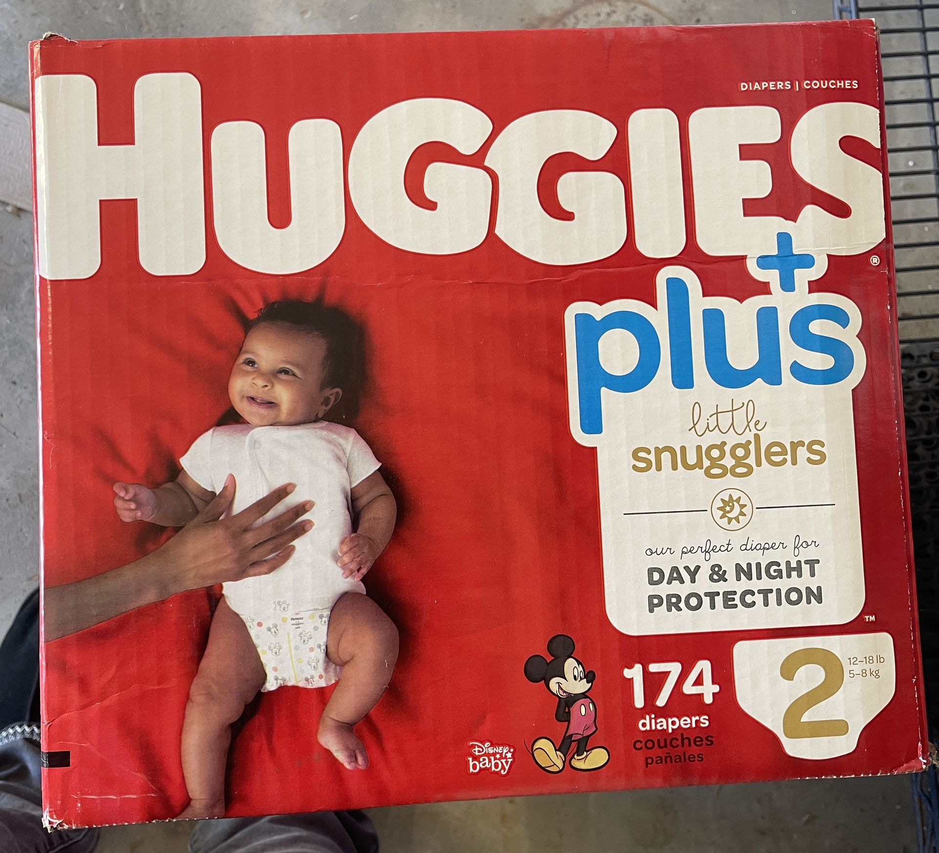 Huggies #2 (174 Diapers) - Brand New Sealed Box + Free Open Half Box