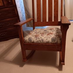 Antique Oak Rocking Chair