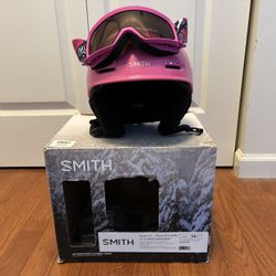 Smith Kids Ski Helmet 48-53 cm with Goggles 