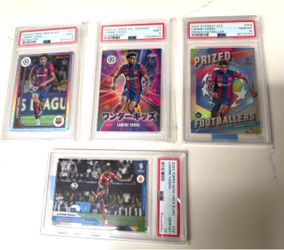 🔥2023-24 Lamine Yamal rookie cards lot Topps /Finest PSA-9&10 🔥