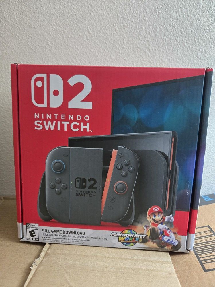 Brand New Nintendo Switch 2 Console + Mario Kart Game Bundle