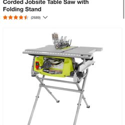 Ryobi Compact Table Saw 15amp 