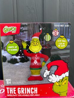 The Grinch 4ft Airblown Inflatable Light-Up Decoration