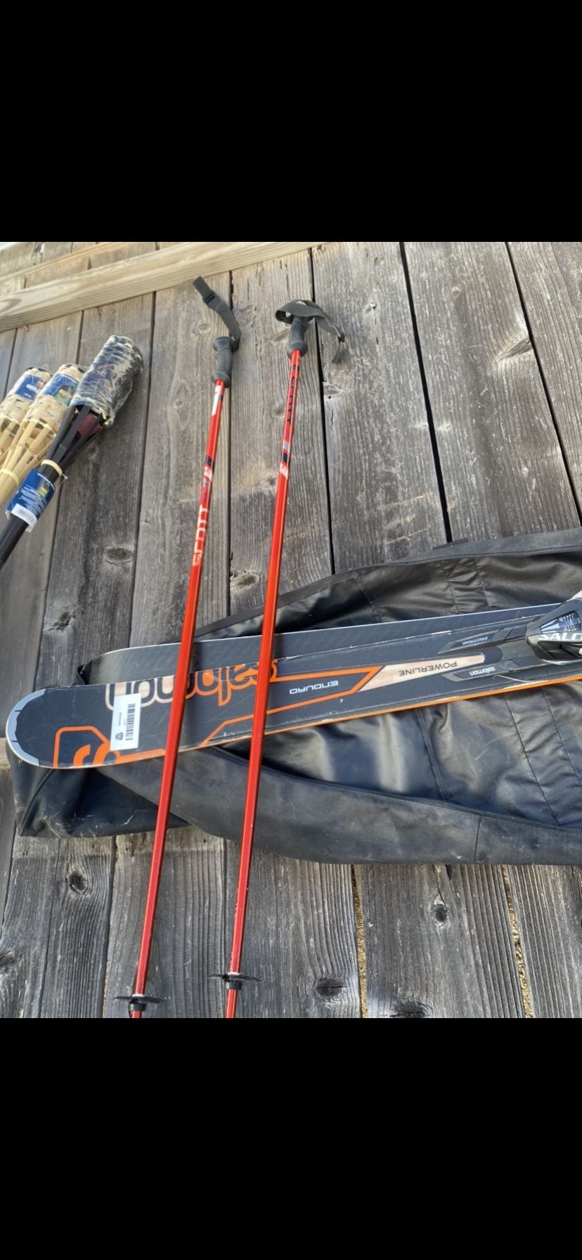 Salomon Enduro Skis And Scott Ski Poles