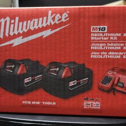 NIB! Milwaukee M18 18-Volt Lithium-Ion Kit with Two 5.0Ah Batteries and Charger