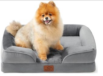 Bedsure Orthopedic Dog Beds for Small Dogs with Removable Washable Cover
24" Classic Comfy Puppy Couch Sofa Waterproof, Cozy Bolster Sides, Nonslip Bo