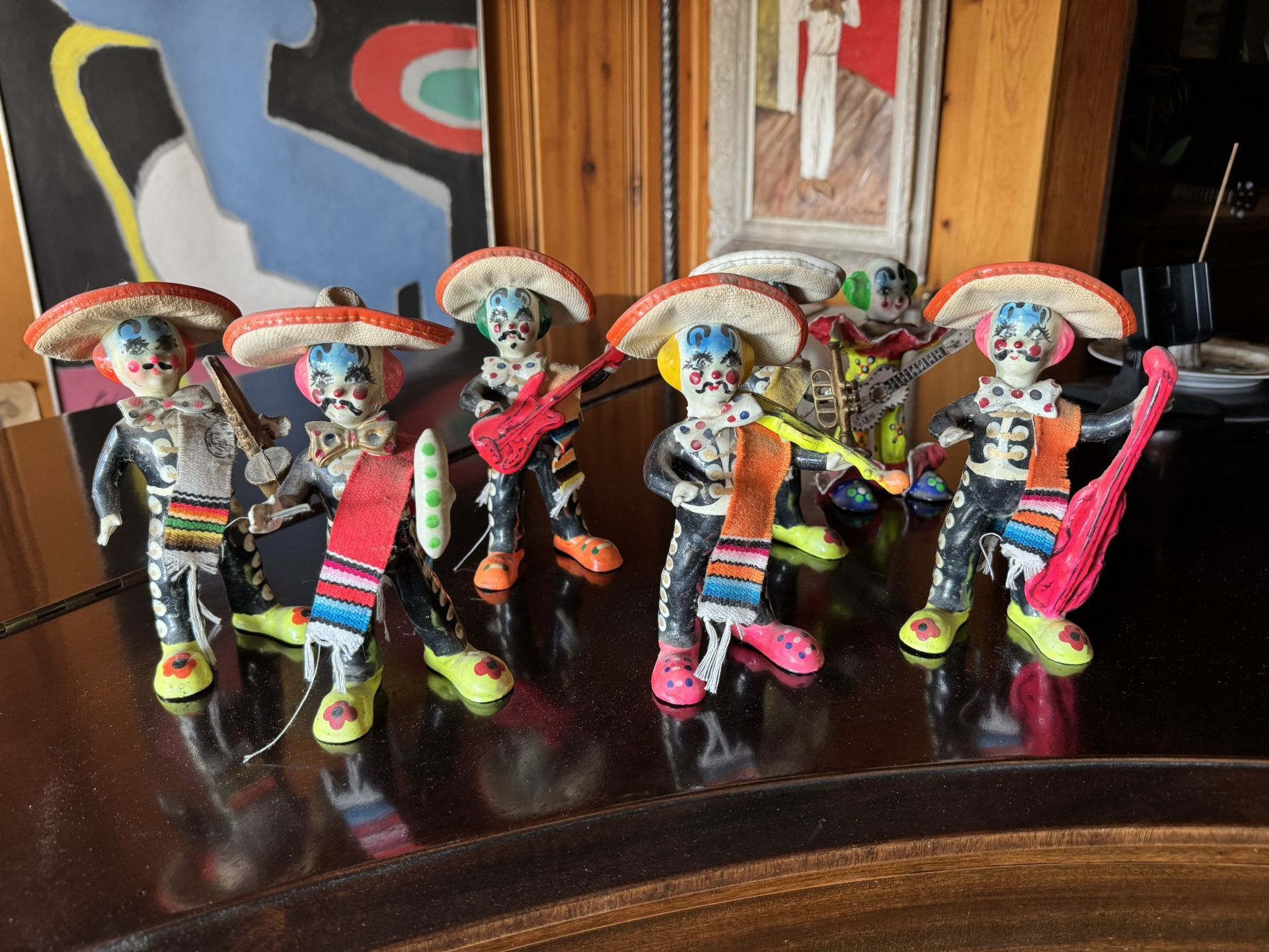 7 Vintage Mexican Folk Art Figurines