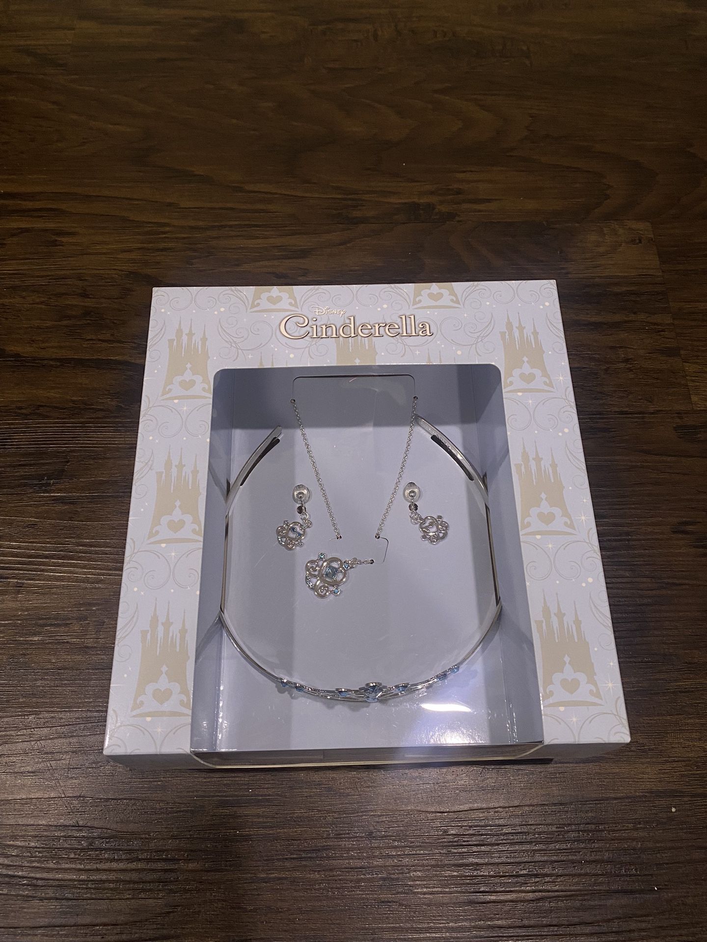Disney+ Drop Cinderella Crown, Earrings And Necklace