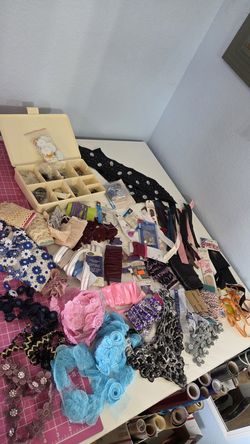 Huge Sewing Notions Bundle – Lace, Trim, Zippers, Buttons + Craft Supply Clearance Lot
