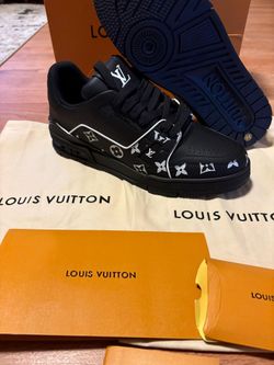 Black monogram sneakers