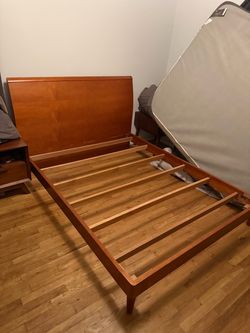 Mid century modern queen bed frame