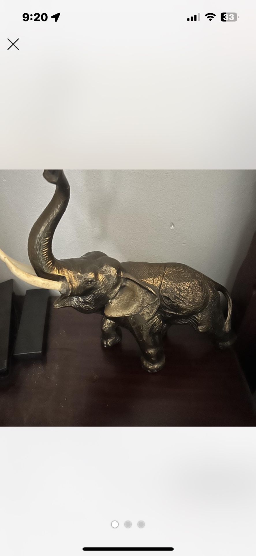 Solid Brass Elephant