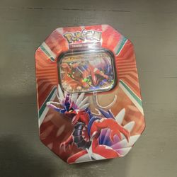 Pokémon TCG Koraidon Tin sealed 4 packs inside 