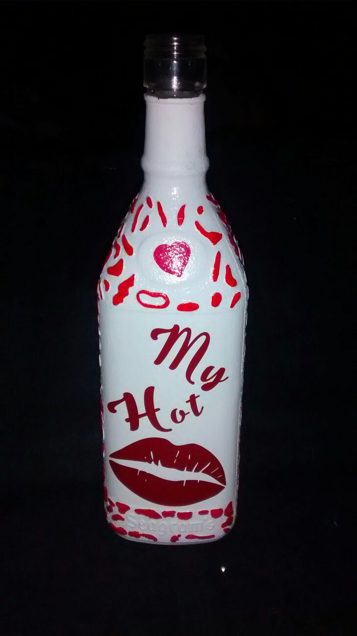 Hand painted bottle