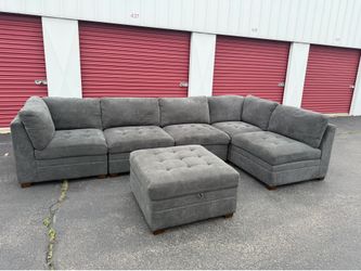 Dark Gray 6 Piece Modular Sectional