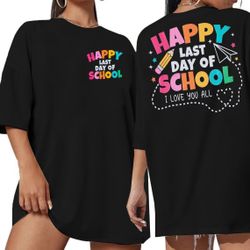 Last Day of School Unisex Shirt Size Small  - Teacher Life Shirts Pencil Graphic Tee Graduation Gift Short Sleeve Tee Tops