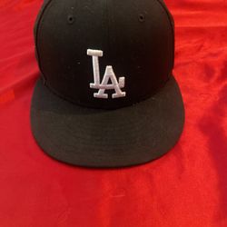 los angels Dodgers black baseball hat size 7