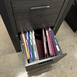 L Shape Desk. Cabinet File Included. 