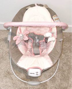Pink baby bouncy seat