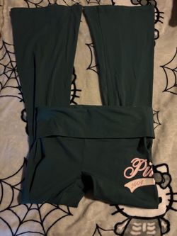 vs pink fold over pants