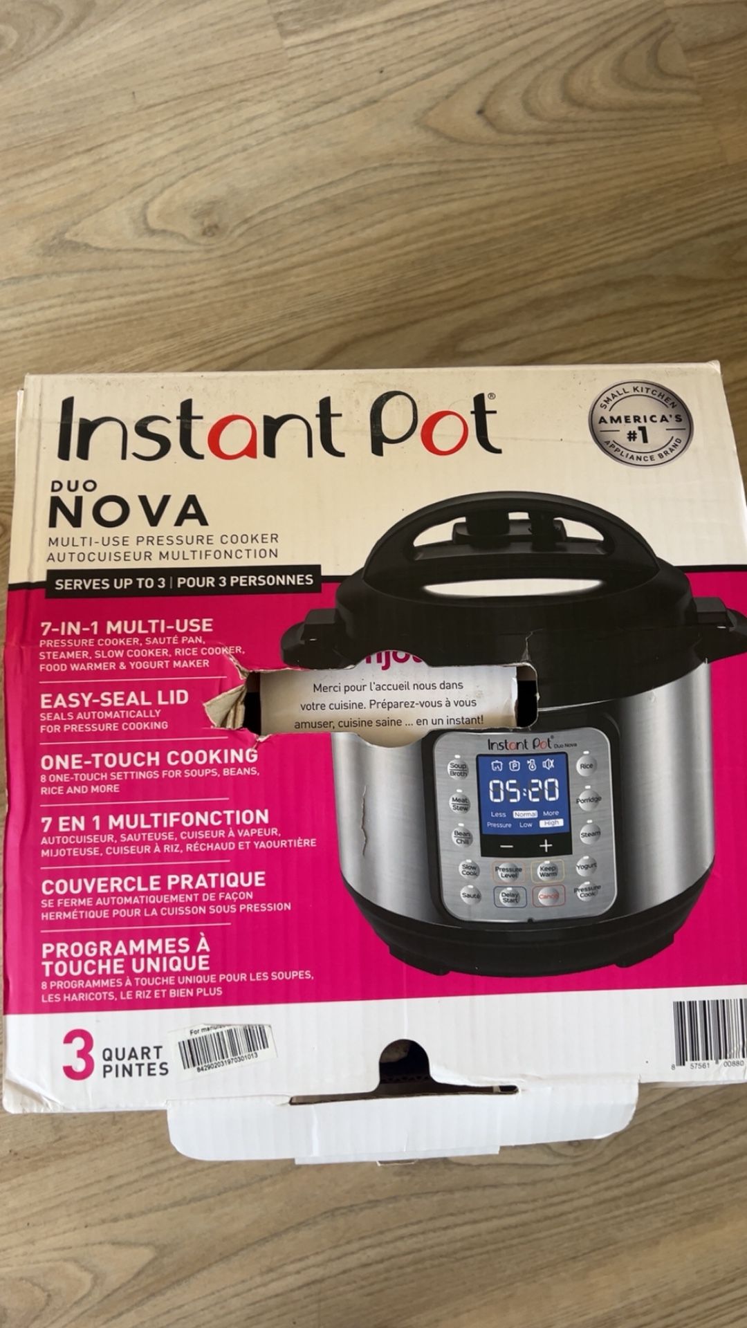 Instant Pot Duo Nova 3- Quart 7-In-1 Multi Cooker