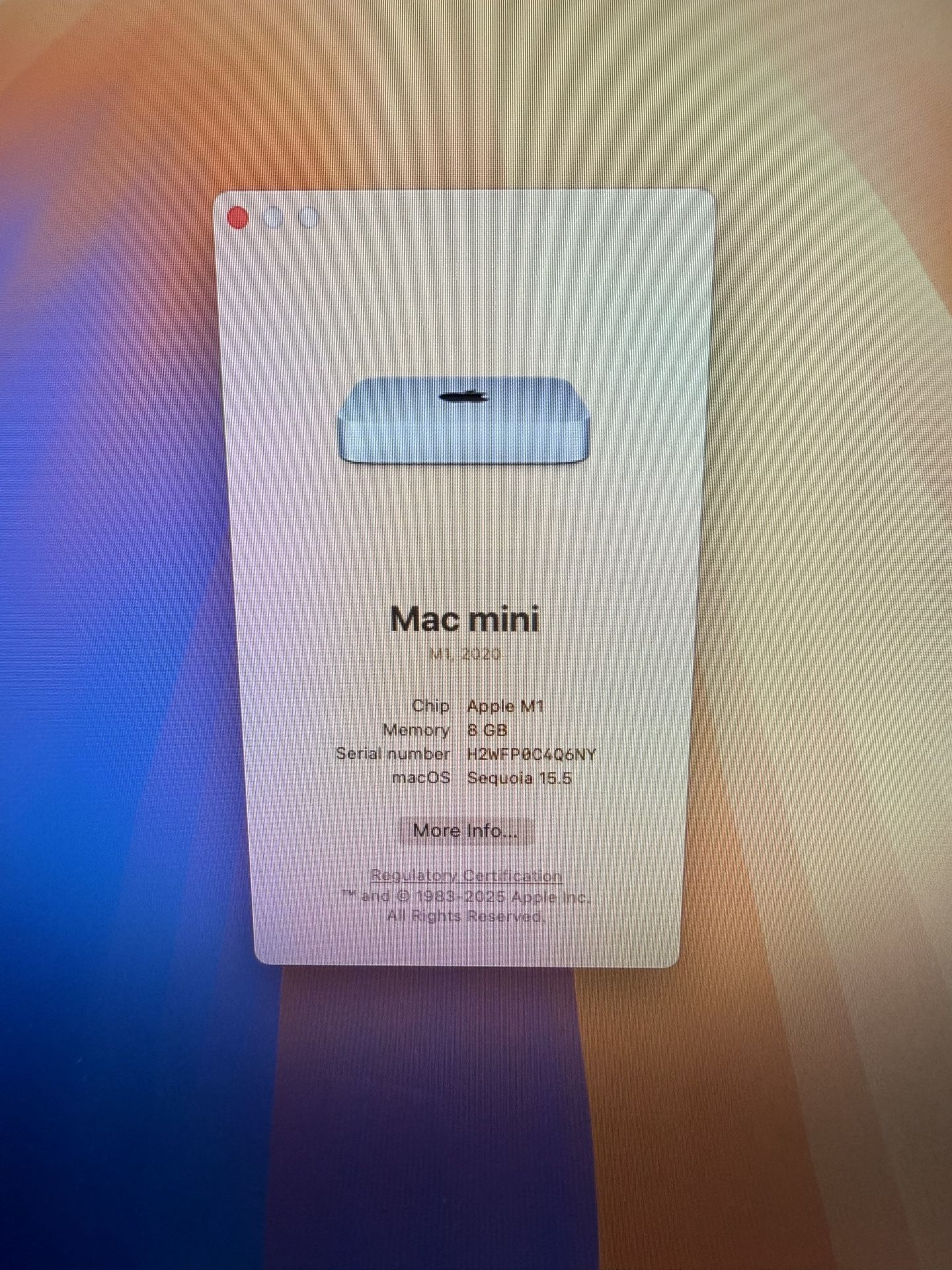 Mac Mini M1 2021/8GB RAM/256GB SSD/Keyboard/Mouse/Grade A