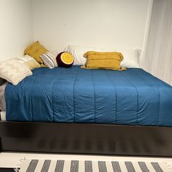 Queen Bed Frame With Drawers 