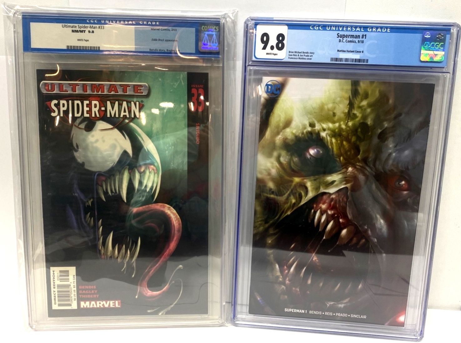 Ultimate Spider-Man #33 CGC 9.8 Marvel & Superman #1 Mattina Variant Cover B