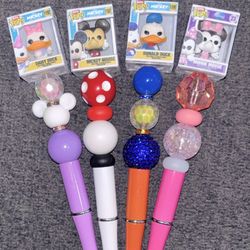 Micky And Friends Mini Funko Beaded Pens 