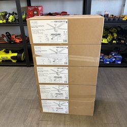 Merwry 52 in. Integrated LED Indoor White Ceiling Fan with Light Kit and Remote Control $50 each