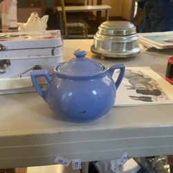 Small Periwinkle Blue Sugar Bowl 