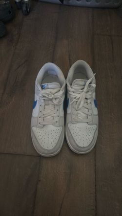 Blue and White nike dunks