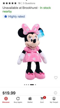 Disney Signature Collection Minnie Plush: Stuffed Mouse Doll, 19" Character Toy