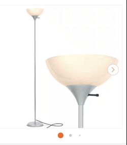 2 modern silver torchiere Upright Lamps
