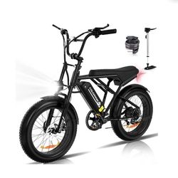 COLORWAY 750W Electric Bike for Adults,20X4.0 Fat Tire Off-Road E bike,36V/12Ah Battery Snow Beach Mountain Bike for Outdoor Cycling e bike UL2849