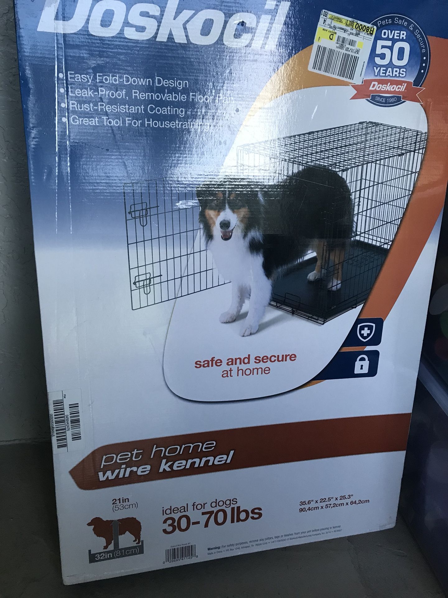 Doskocil pet home wire kennel 30-70 lbs