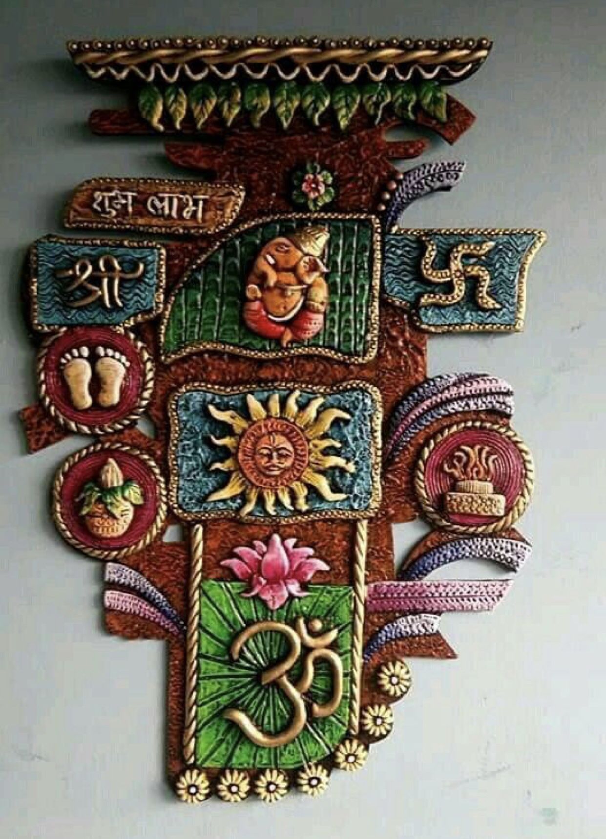 Om ganesha wall mural custom made on order