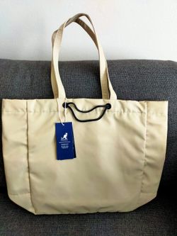New Beige Off White Kangol Large Travel Tote Bag 