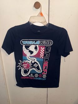Wonder Nation Boys Short Sleeve Gamer Graphic T-Shirt Size L (10-12)