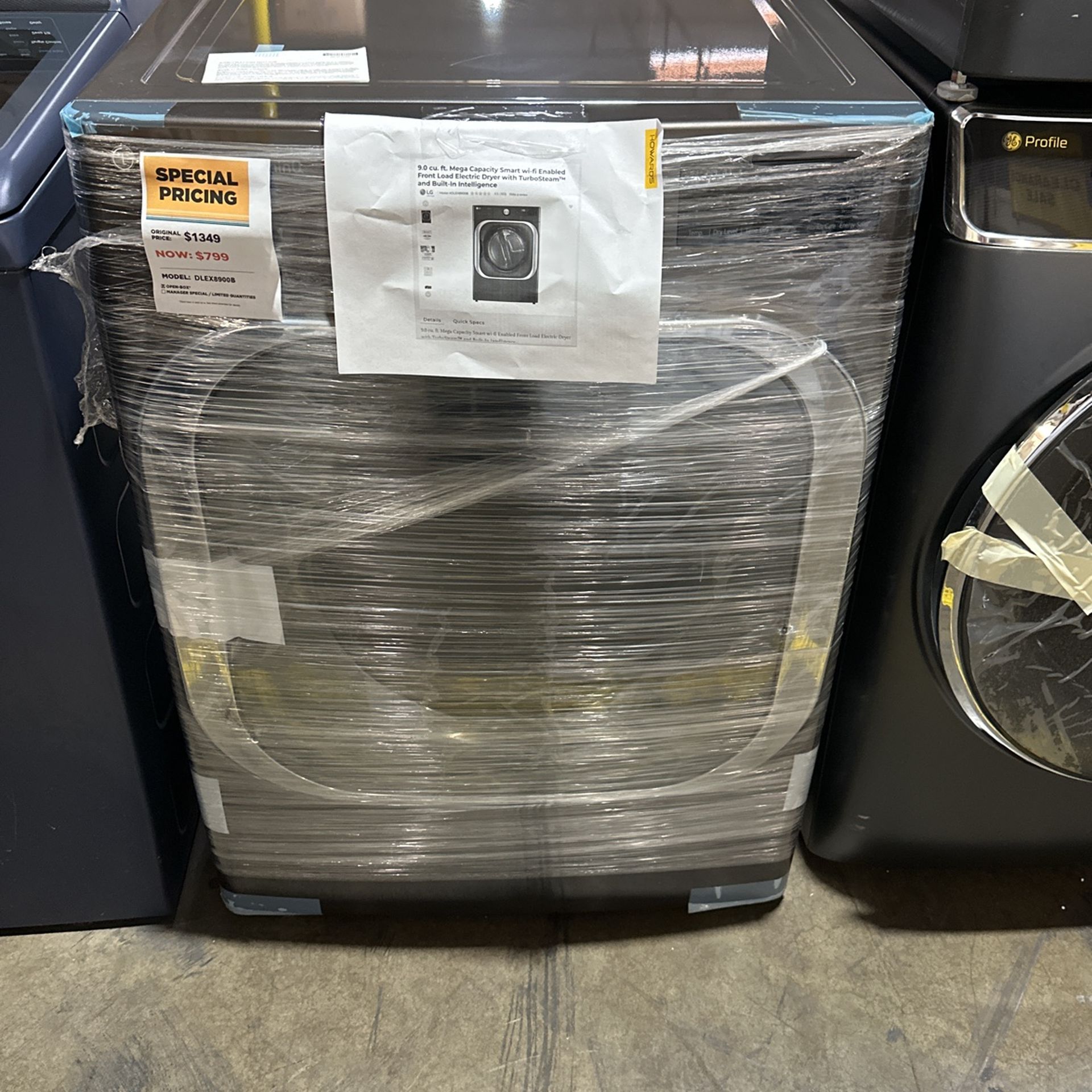 LG MEGA CAPACITY ELECTRIC DRYER - WAS $799