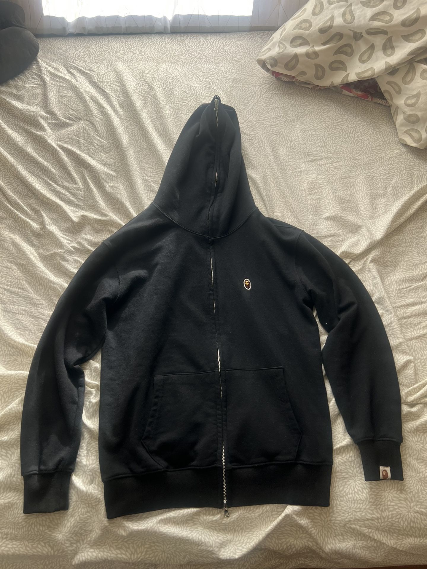 BAPE One point full zip up hoodie black