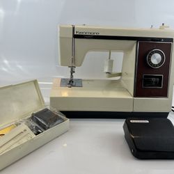 VTG Kenmore 158.1784183 Sewing Machine W/ Pedal & Accessories - Working