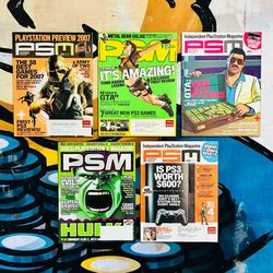 PSM Magazine Lot Of 5, Vintage Retro, GREAT Condition With All Original Inserts!