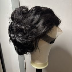 Bouncy  Black Short Hair 